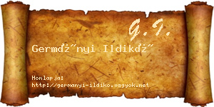 Germányi Ildikó névjegykártya