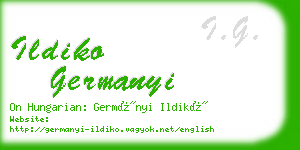 ildiko germanyi business card